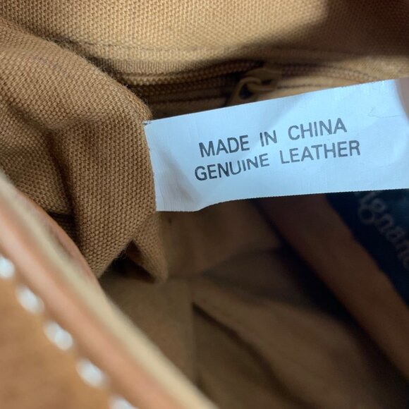 TIGNANELLO Boho Front Flap Saddle Shoulder Bag Camel Tan Leather Buckle Strap - Picture 12 of 14